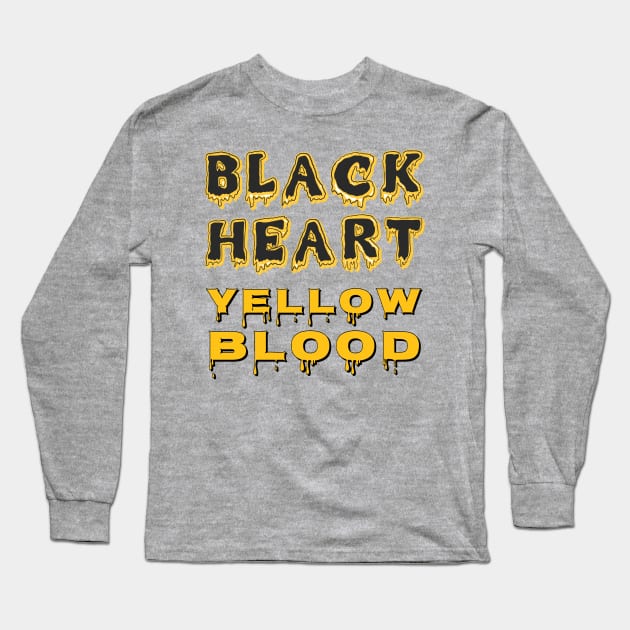 Black Heart Yellow Blood Long Sleeve T-Shirt by EMP